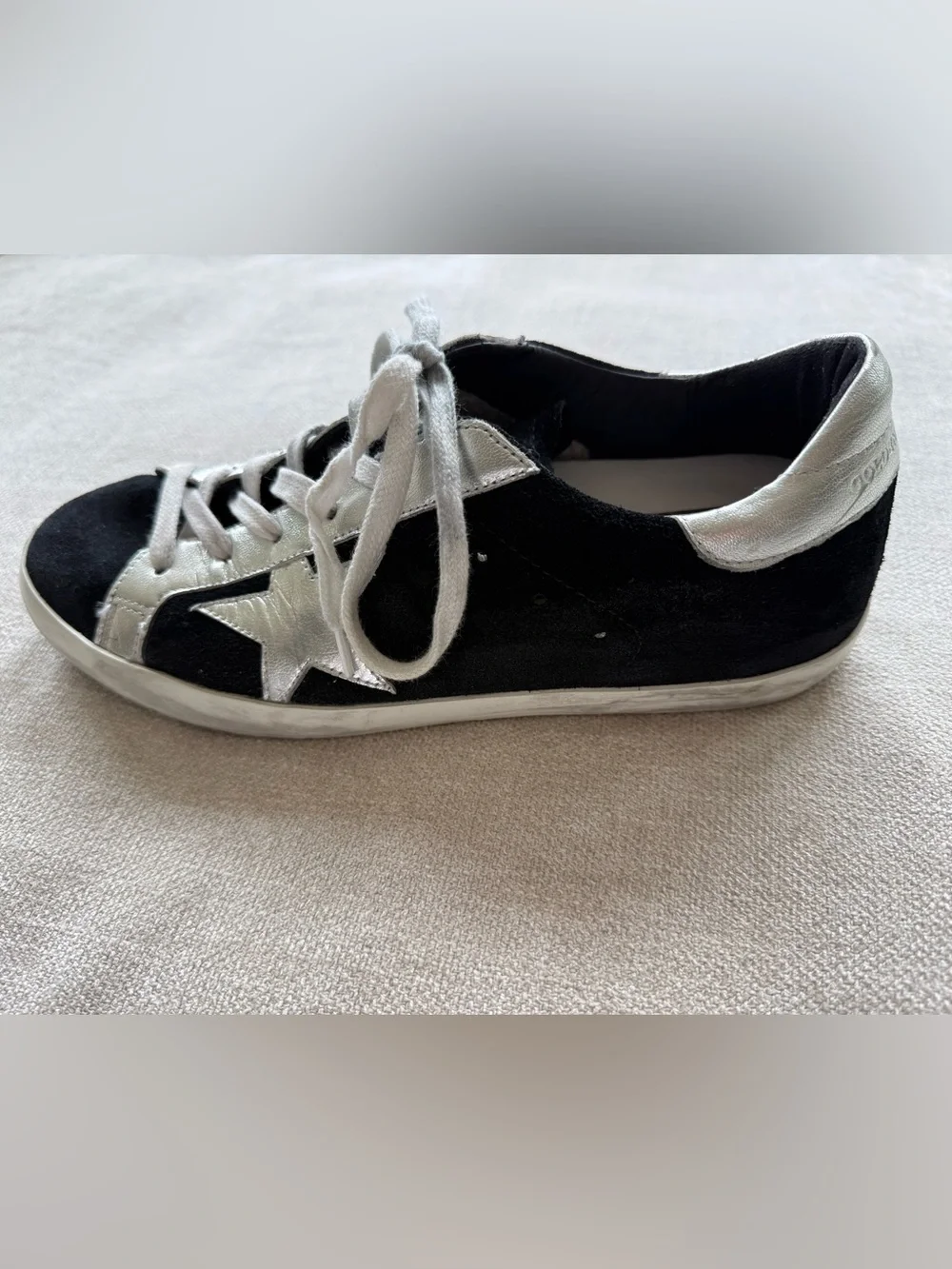 GOLDEN GOOSE Women's Superstar Black Suede Sneaker. Size 38
